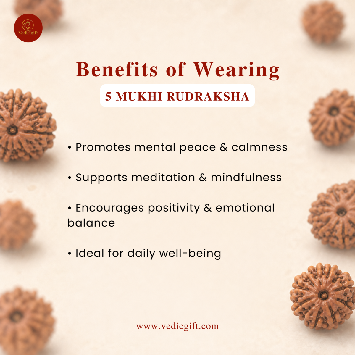 5 Mukhi Nepali Rudraksha