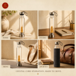 Golden Citrine Crystal Water Bottle | 1 Litre