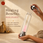 Rose Quartz Crystal Water Bottle | 1 Litre