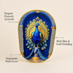 Peacock Pyrite - Handcrafted Decorative Crystal Art Frame for Home & Office