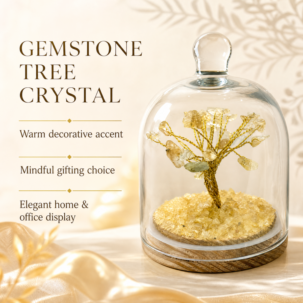 Crystal Orgone Pyramid for Home & Office Decor | Multi Crystal Energy Pyramid