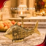 Dhokra Brass Fish Candle Holder - Handcrafted Artpiece