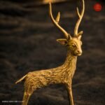 Handcrafted Dhokra Brass Standing Deer Showpiece