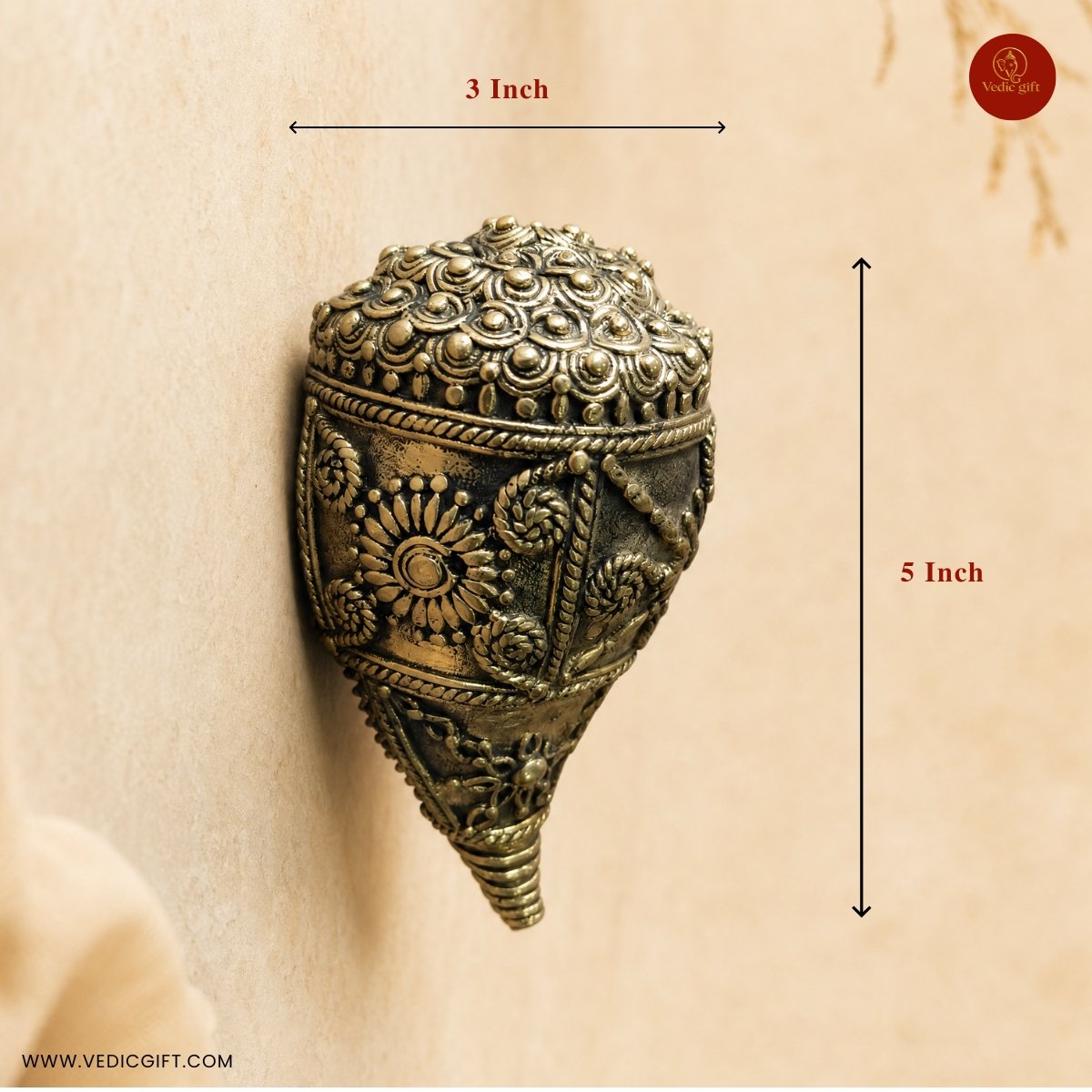 Handcrafted - Dhokra Brass Conch Decorative Sculpture